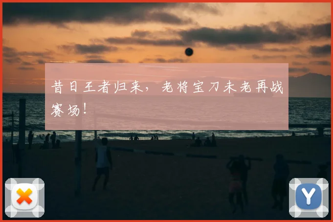 昔日王者归来，老将宝刀未老再战赛场！
